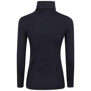 BASE MILANO Women's Turtleneck Long Sleeve Knit Top Women BLUE Sweaters &
